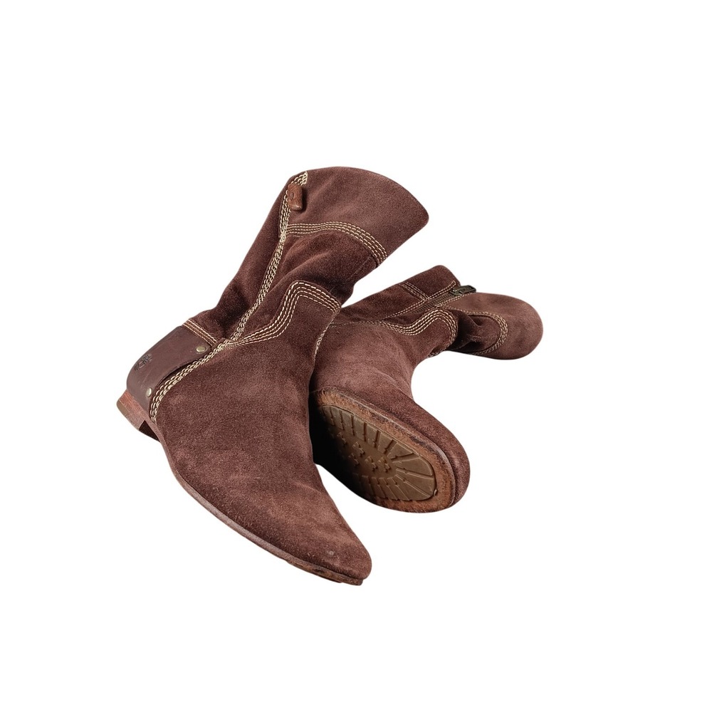 Timberland Women's‎ Brown Suede Leather Zip Ankle Boots Size 6M